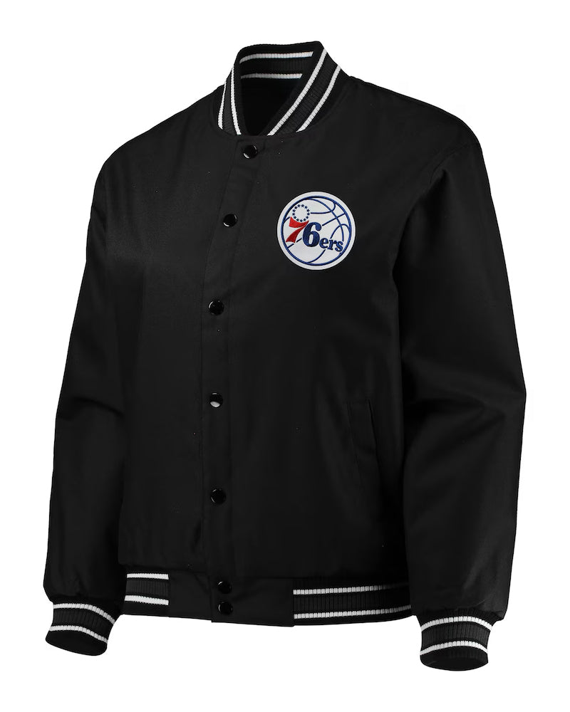 Women’s Philadelphia 76ers Black Plus Size Jacket