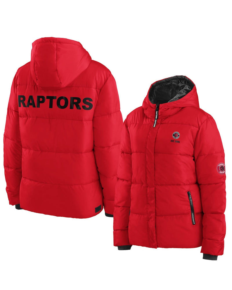 Women’s Toronto Raptors Red Plush Puffer Jacket