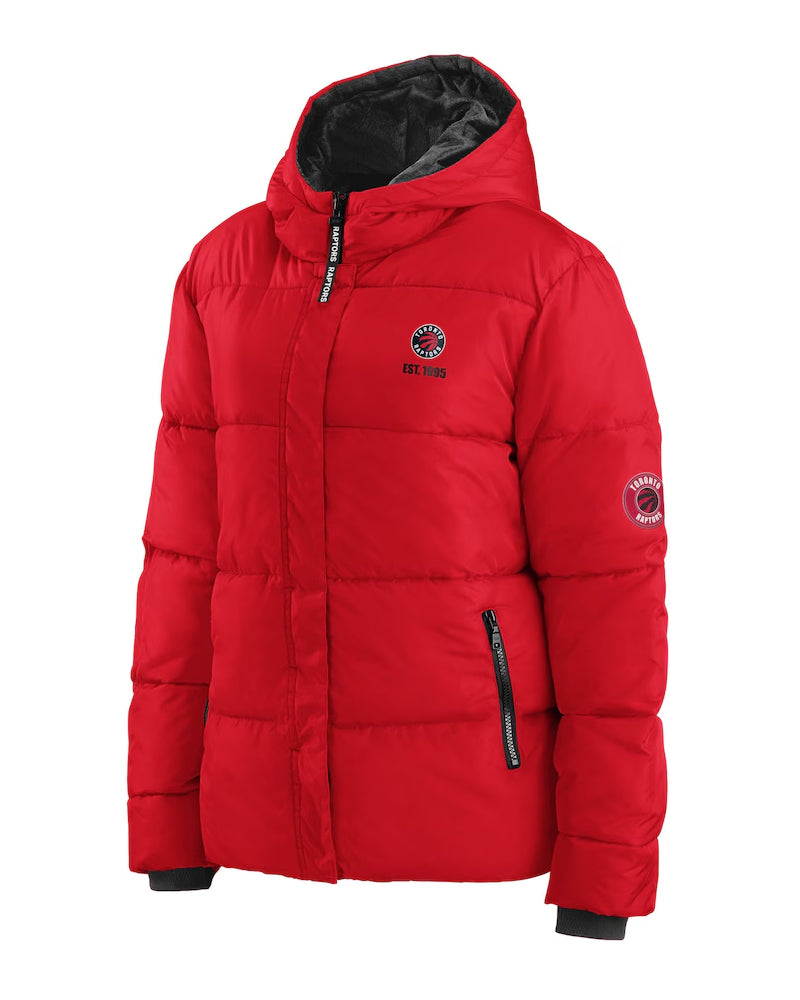 Women’s Toronto Raptors Red Plush Puffer Jacket
