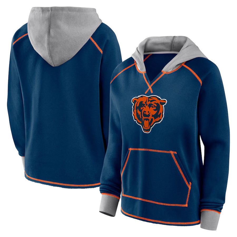 WomensChicagoBearsNavyBoomFleecePullover