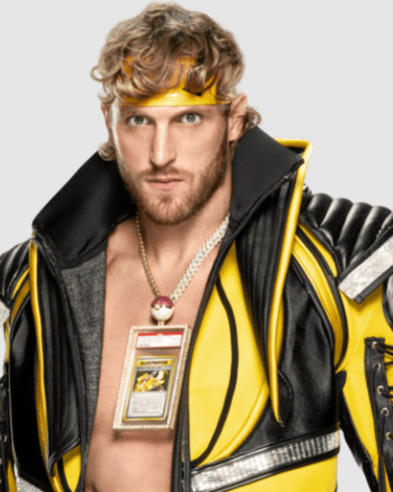 Logan Paul Wrestlemania 38 Black And Yellow Leather Jacket