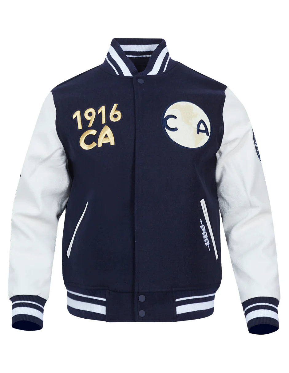 Liga Mx Club America Premium Men's Rib Wool Varsity Jacket