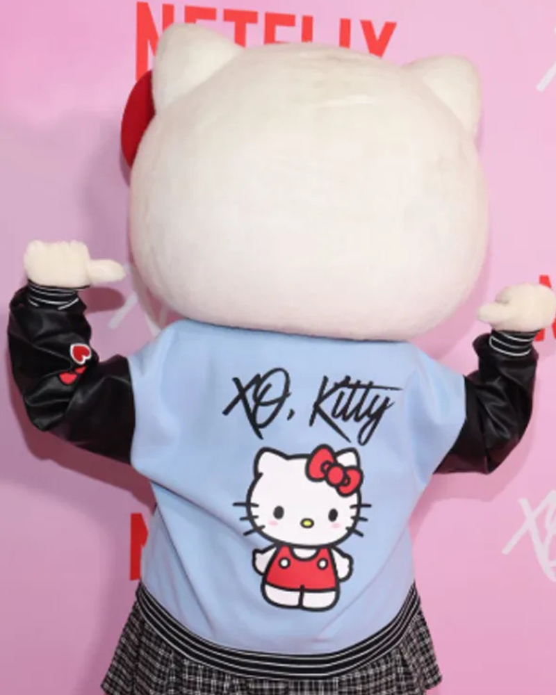 Xo-Kitty-Tv-Series-Costume-Blue-And-Black-Leather-Varsity-Jacket