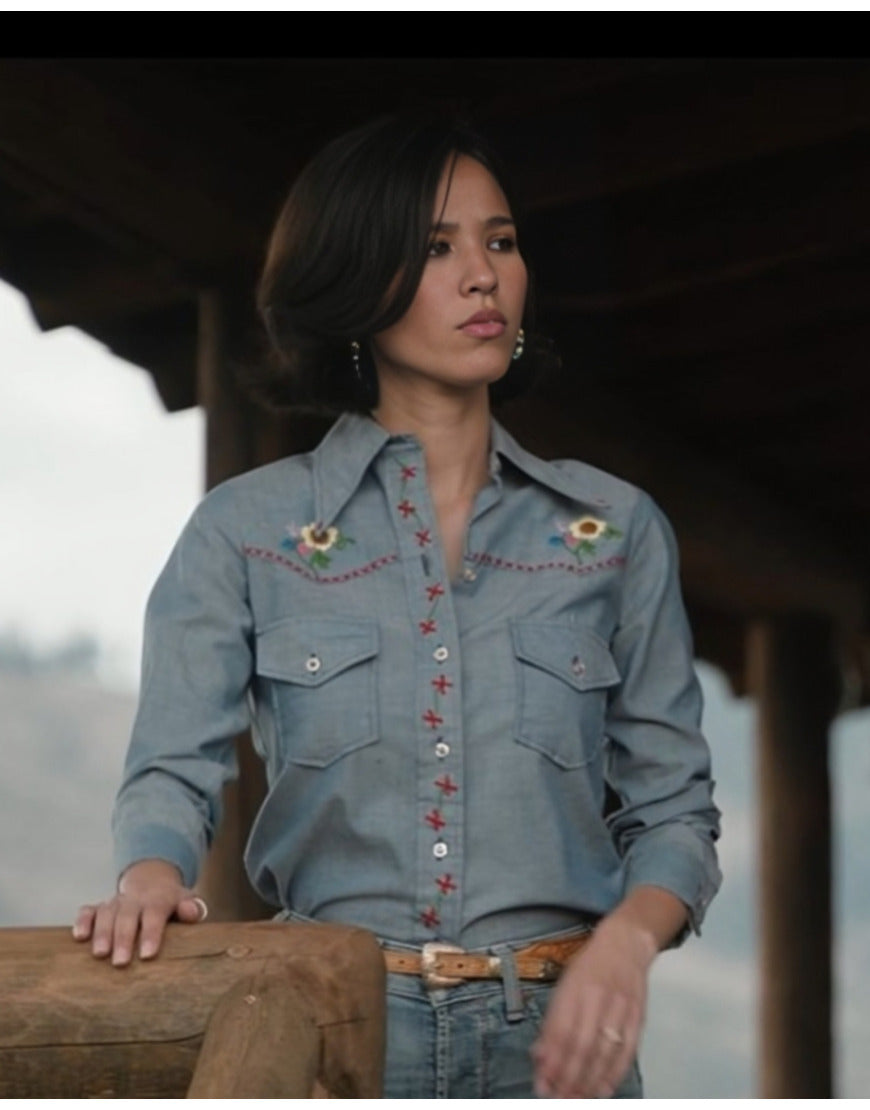 Yellowstone S05 Monica Dutton Floral Shirt