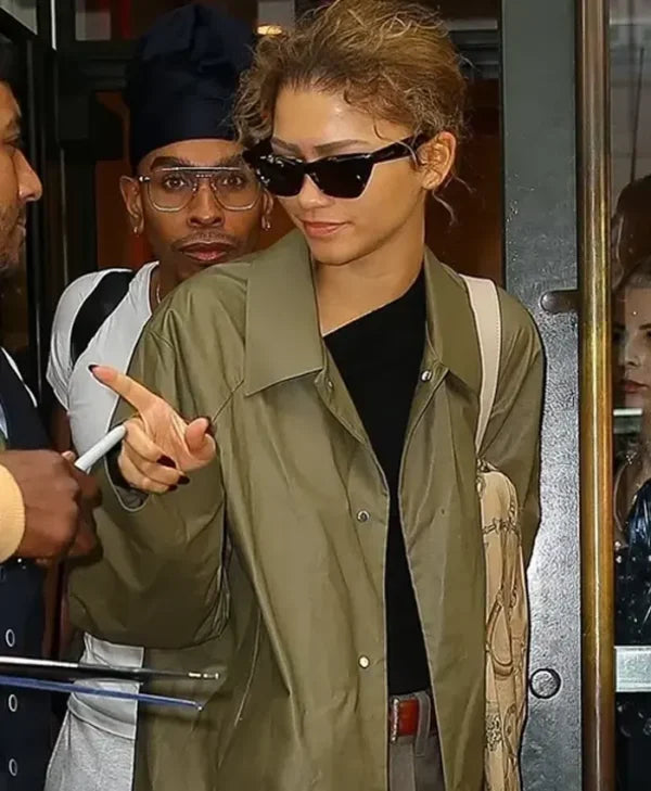 Zendaya Met Gala Co-chair Duties Green Leather Coat