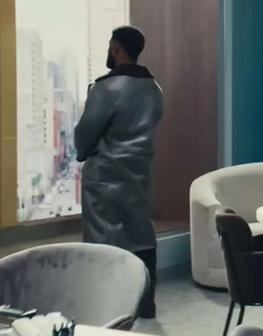 Mea Culpa 2024 Trevante Rhodes Shearling Coat