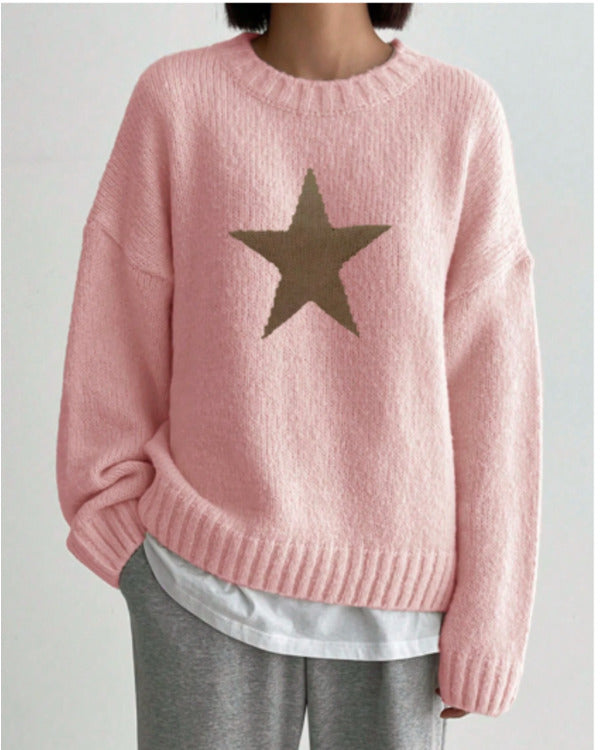 La Dolce Villa 2025 Maia Reficco Pink Silver Star Sweater