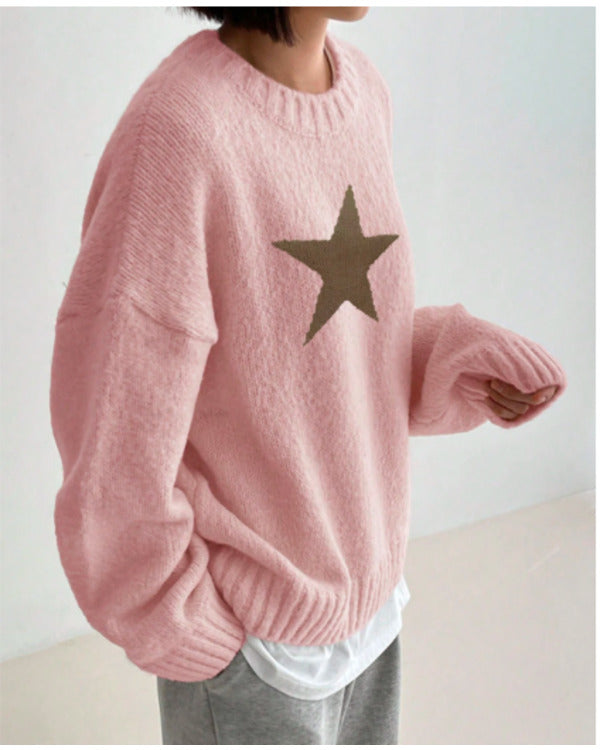 La Dolce Villa 2025 Maia Reficco Pink Silver Star Sweater