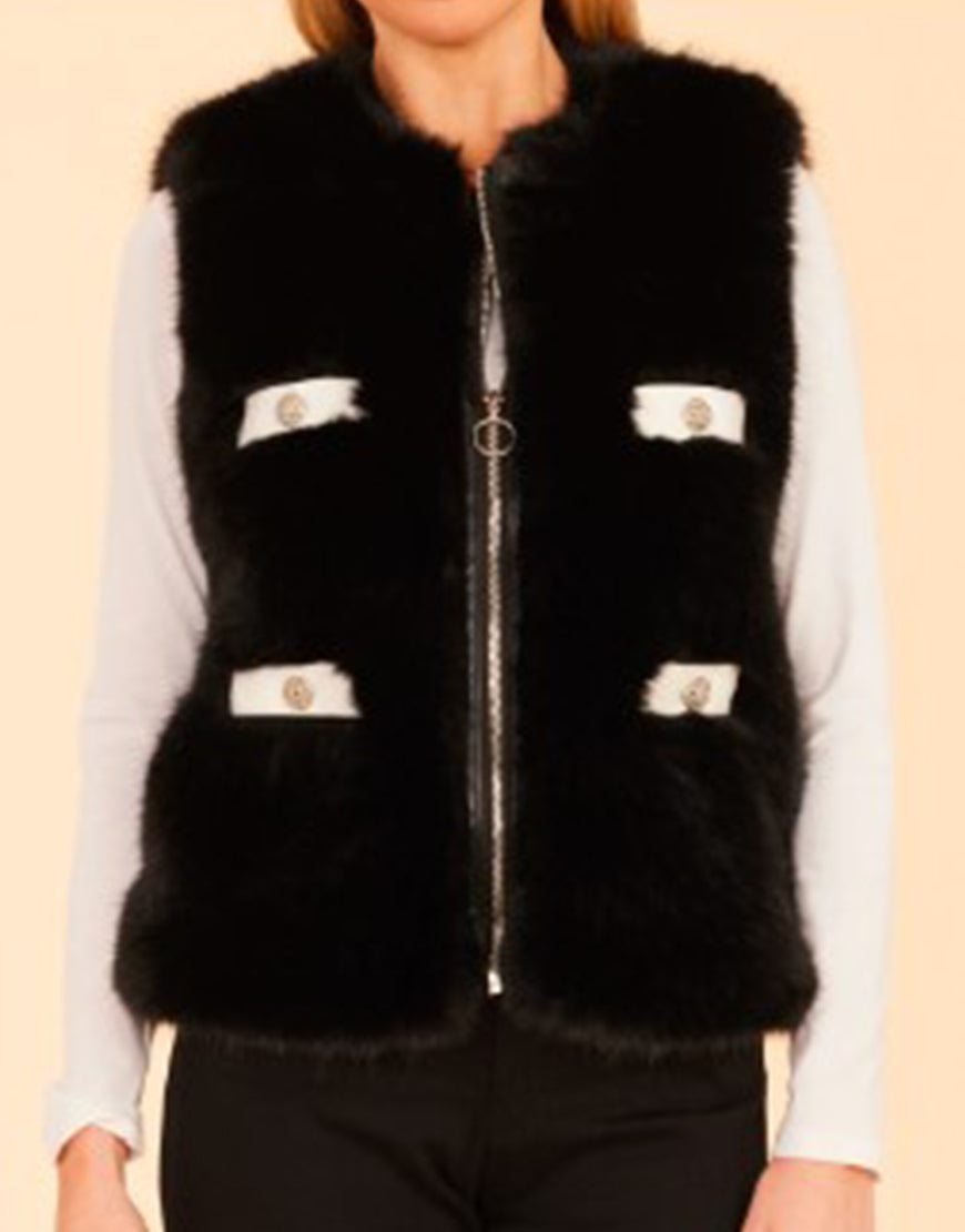 Beyond The Gates 2025 Colby Muhammad Black Fur Vest