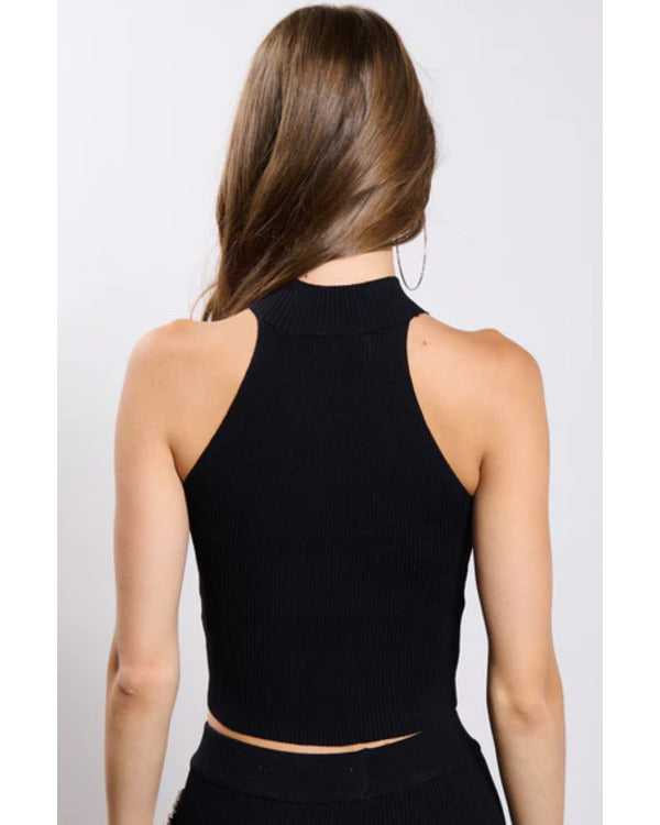 The Voice S27 Kimberly Schlapman Heart Cut Out Black Tank Top