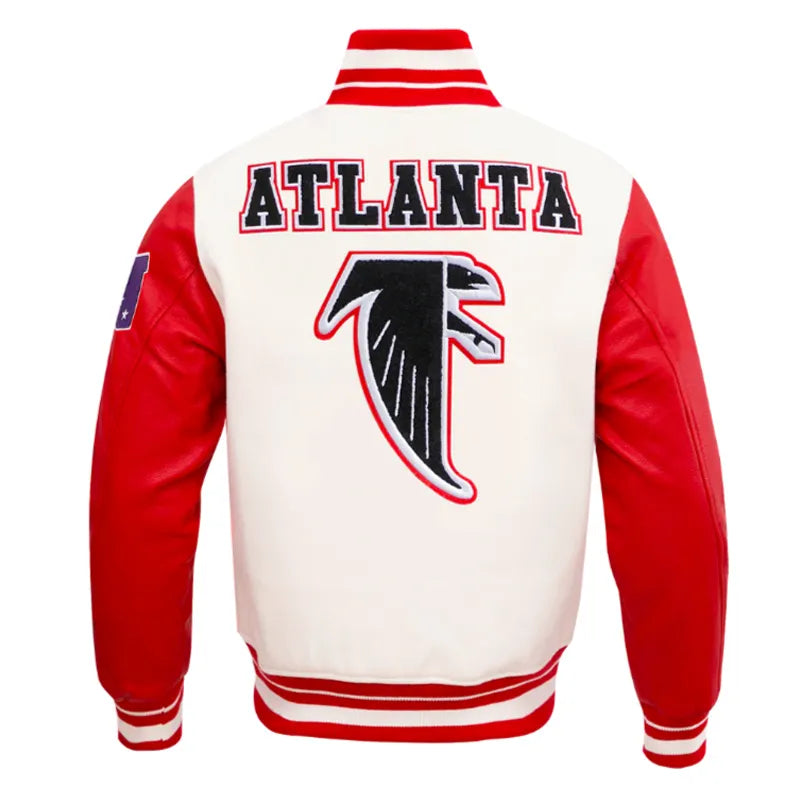 Retro Atlanta Falcons Classic Rib Varsity Jacket