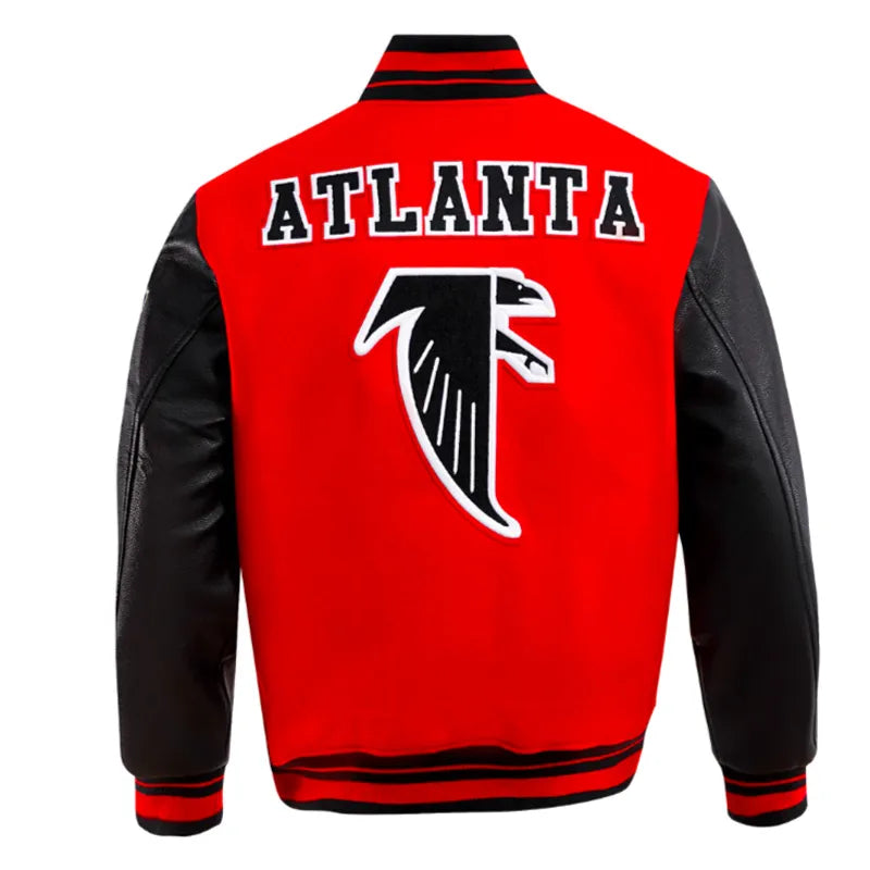 Retro Atlanta Falcons Classic Rib Varsity Jacket