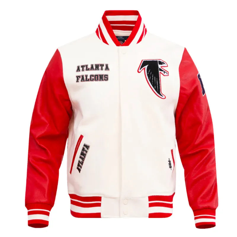 Retro Atlanta Falcons Classic Rib Varsity Jacket