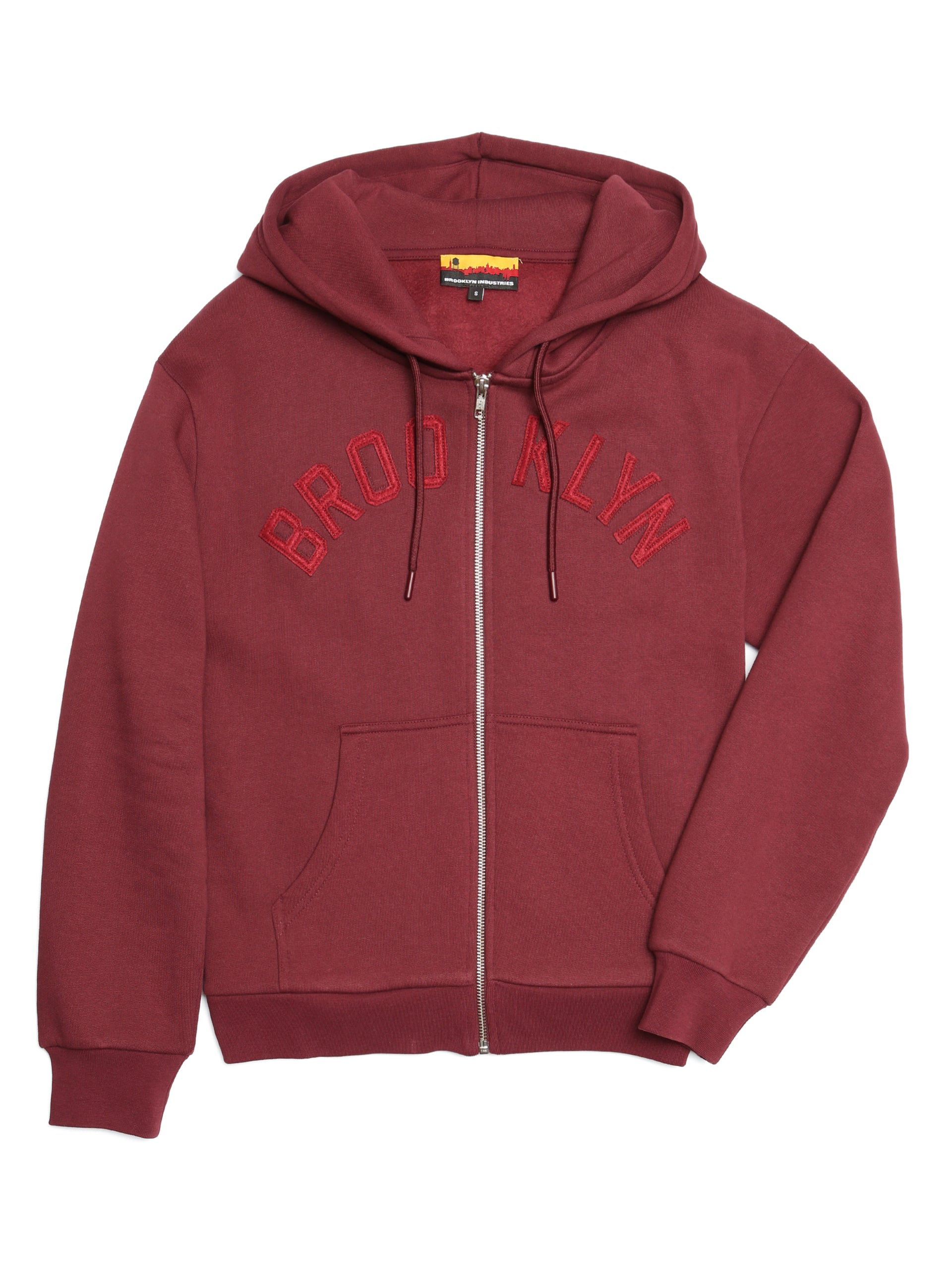 Brooklyn Applique Zip Up Hoodie