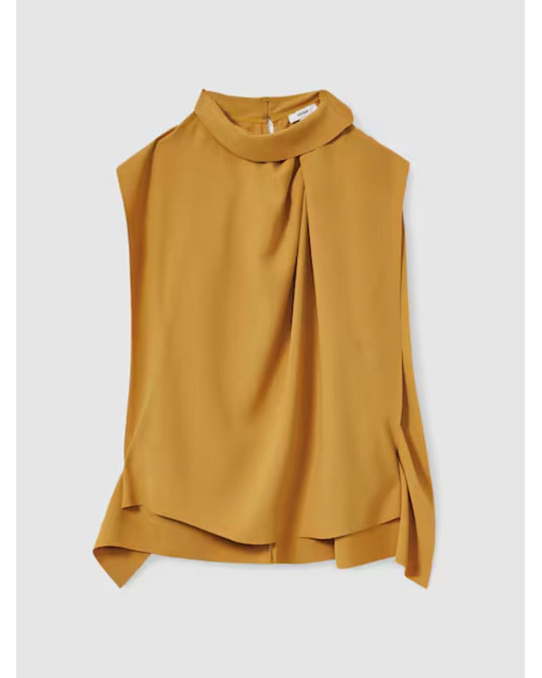 The Equalizer S05 Michael Michele Yellow Draped Top