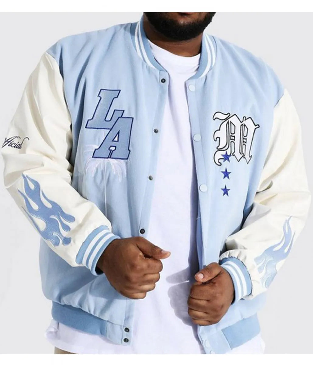 LA Baby Blue Varsity Jacket