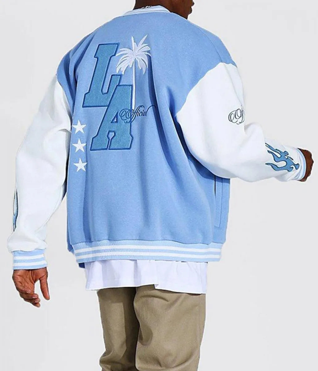 LA Baby Blue Varsity Jacket