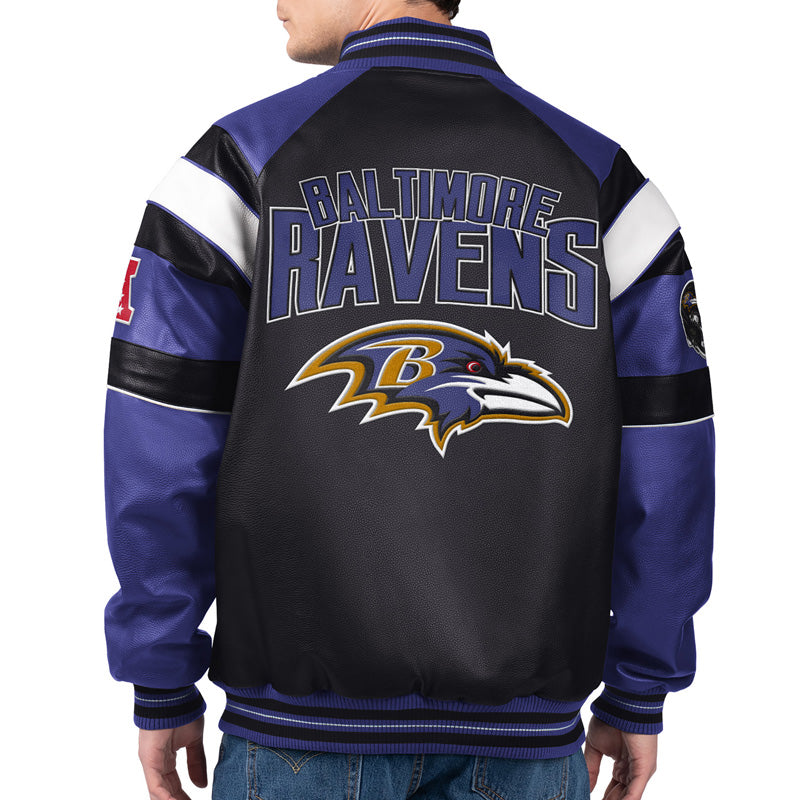Baltimore Ravens G-III Faux Varsity Leather Jacket