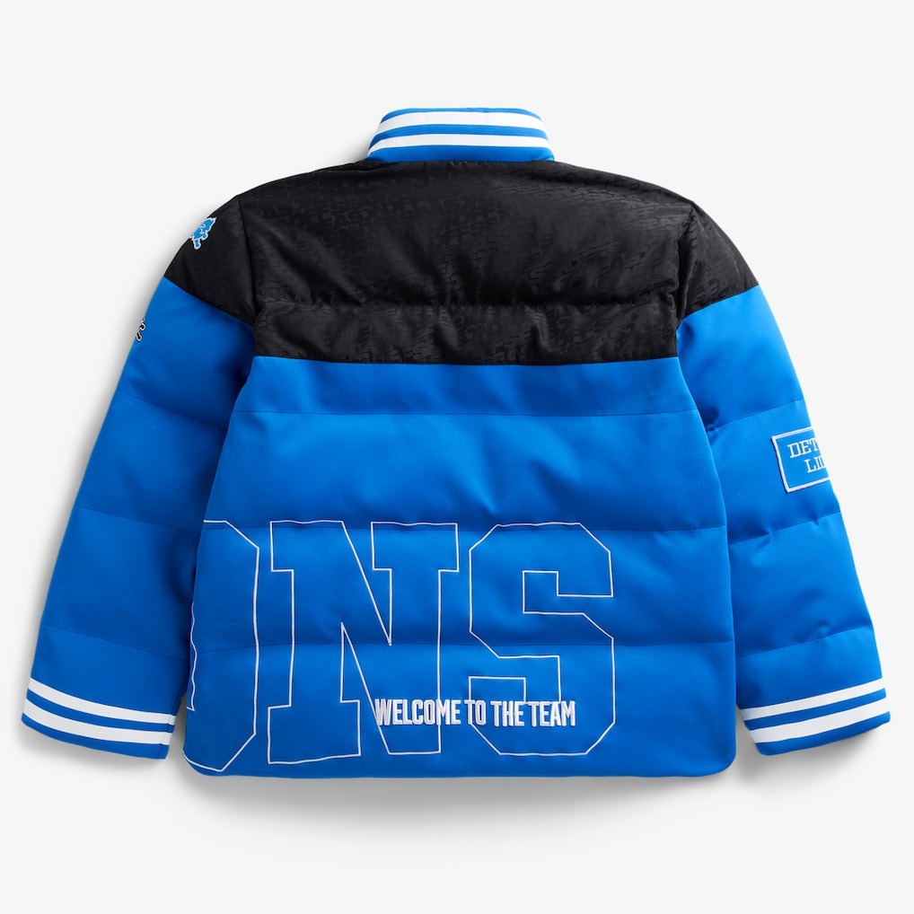 Detroit Lions Blue/Black Off Season x NFL Team Puffer Jacket