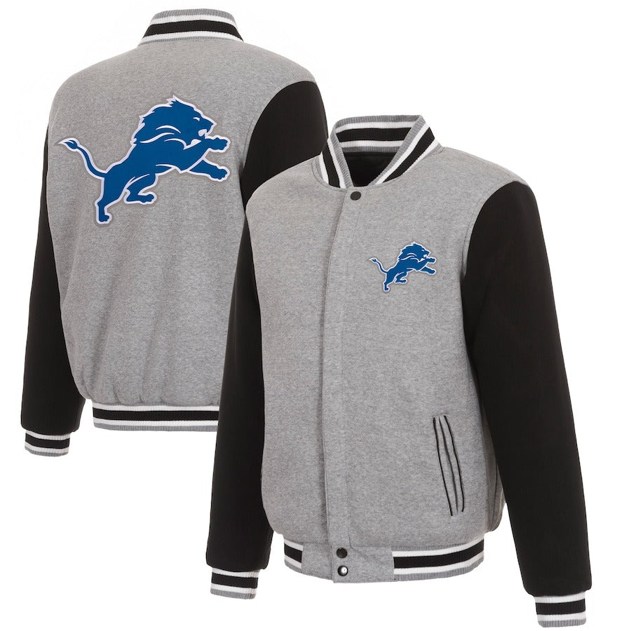 Detroit Lions JH Design Reversible Fleece Jacket