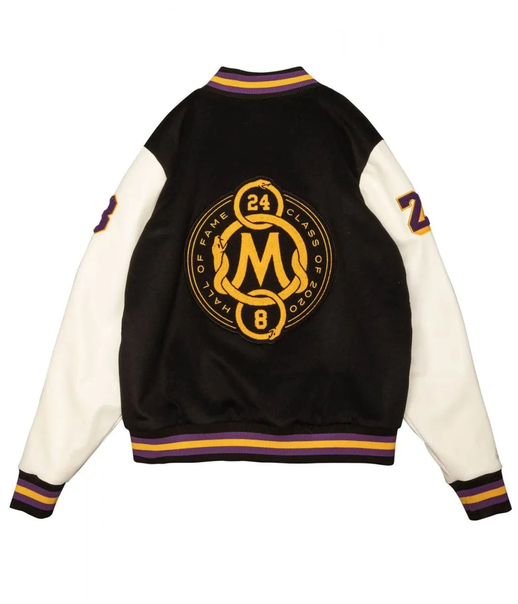 LA Lakers Black Mamba Hall of Fame Kobe Bryant Varsity Jacket