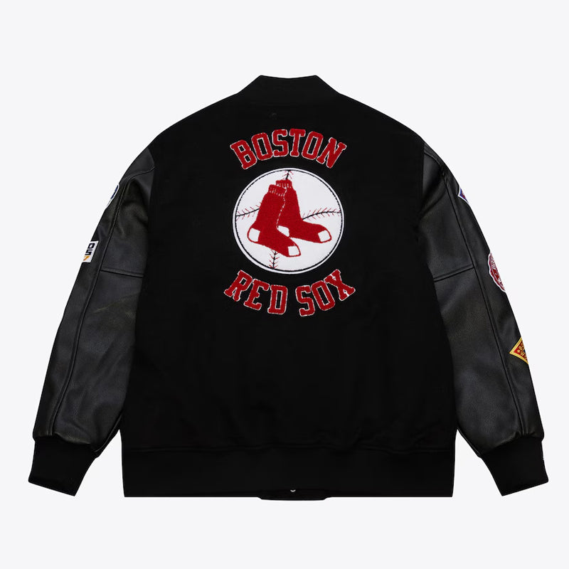 Boston Red Sox Black Out Vintage Logo Varsity Jacket