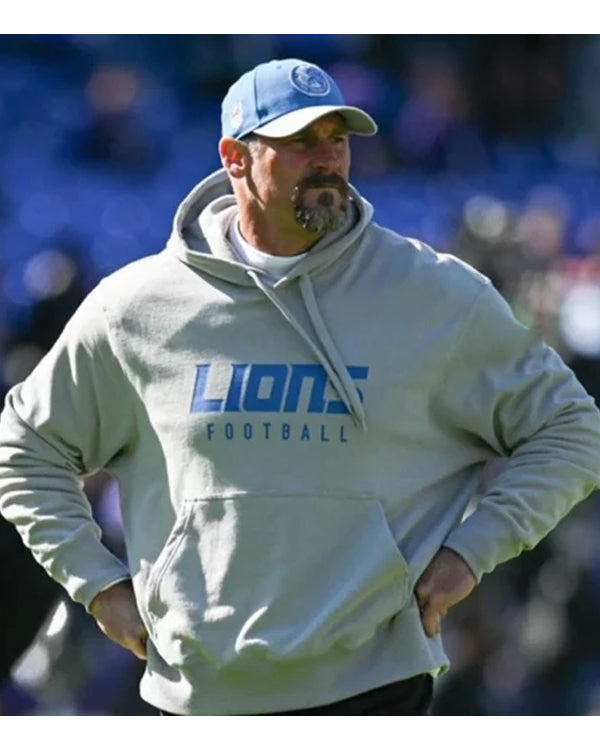 Dan Campbell Lions Grey Hoodie