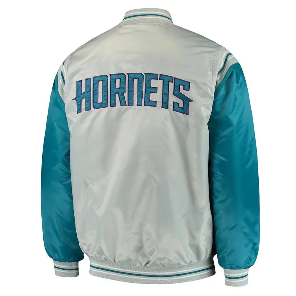 The Enforcer Charlotte Hornets Varsity Satin Jacket