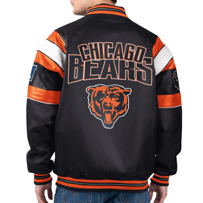 Chicago Bears G-III Faux Varsity Leather Jacket