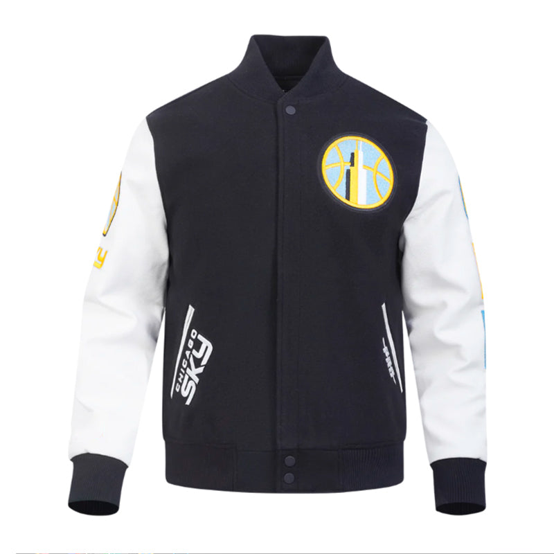 Classic Chenille Chicago Sky Varsity Jacket