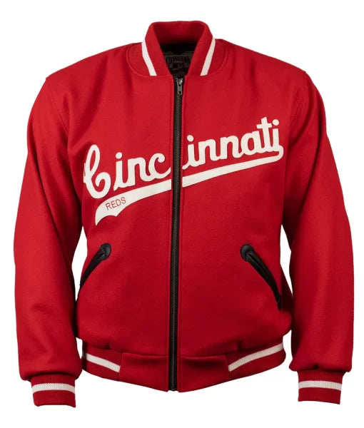 1969 Cincinnati Reds Varsity Red Wool Jacket