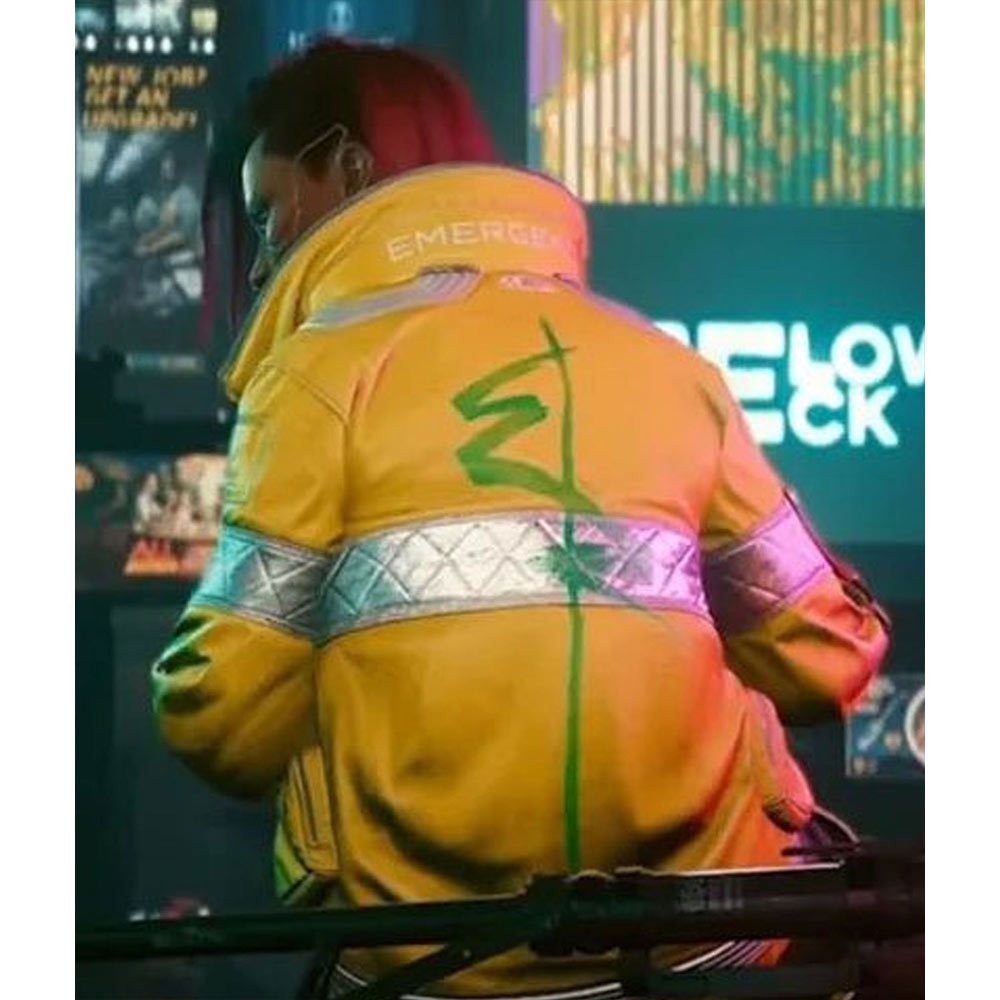 Edgerunners Cyberpunk 2077 Yellow Leather Jacket