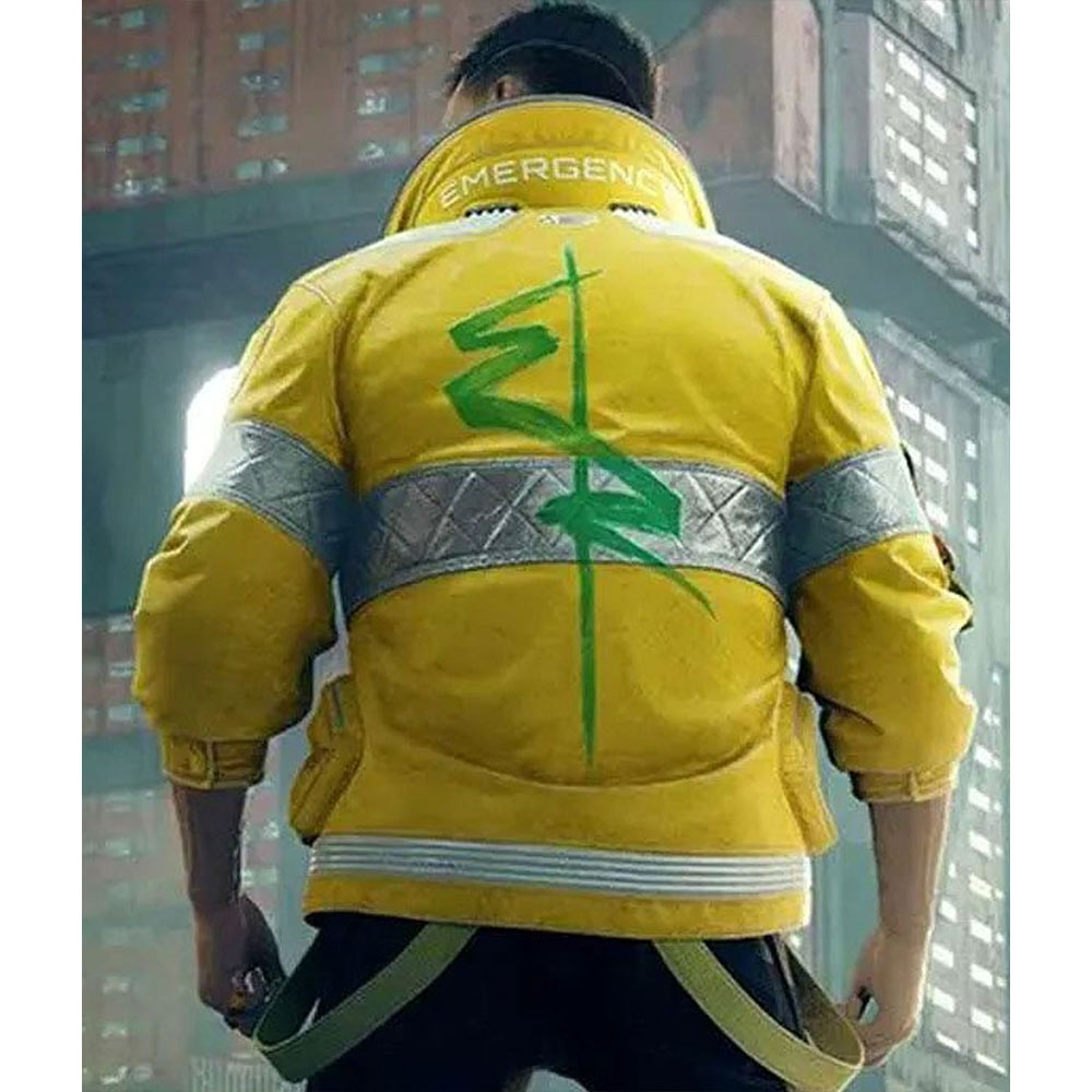 Edgerunners Cyberpunk 2077 Yellow Leather Jacket