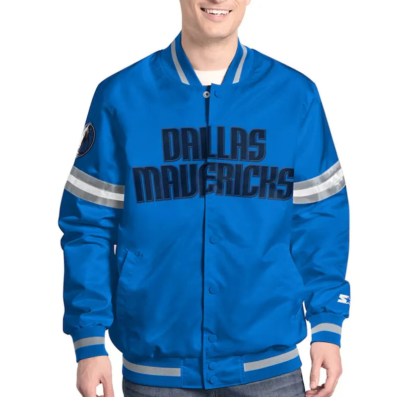Dallas Mavericks Scout Varsity Satin Jacket
