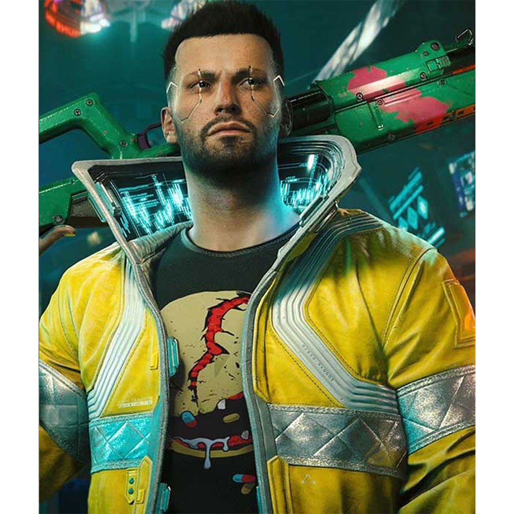 Edgerunners Cyberpunk 2077 Yellow Leather Jacket