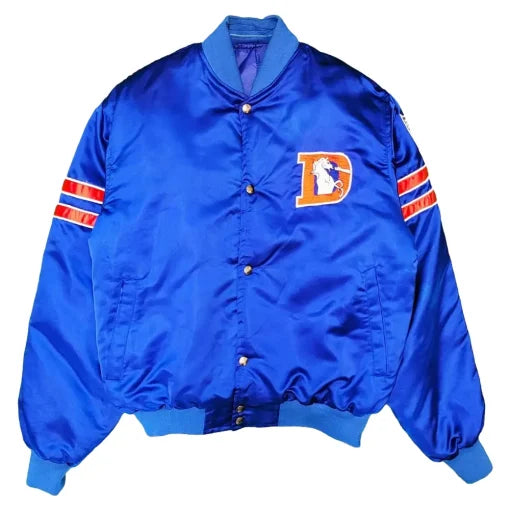 80’s Denver Broncos Royal Blue Satin Jacket