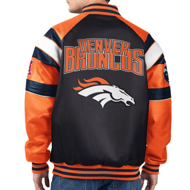 Denver Broncos G-III Faux Varsity Leather Jacket