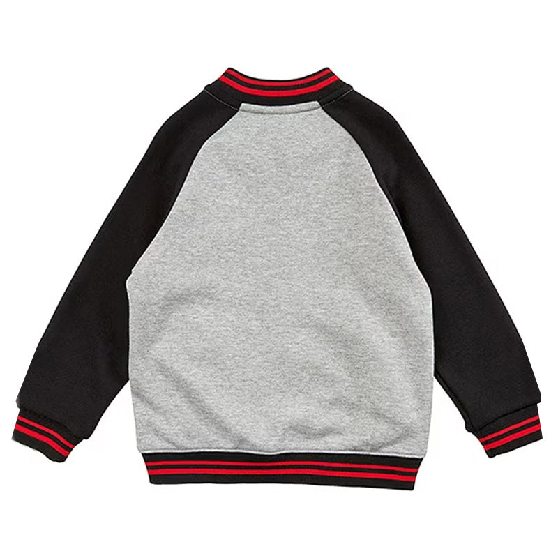 Essendon Bombers Gray and Black Varsity Fleece Jacket