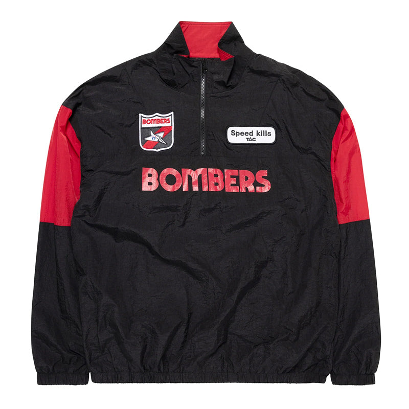 Essendon Bombers Black Throwback Pullover Windbreaker Jacket