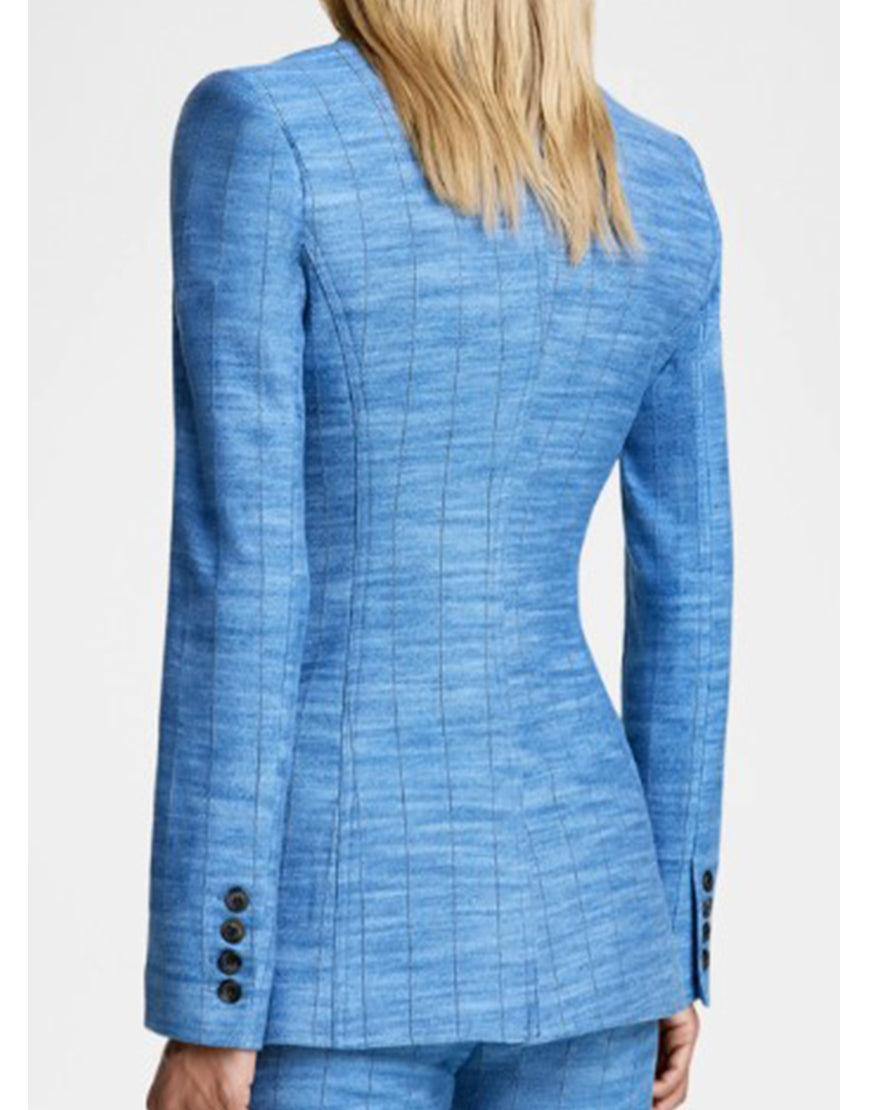 The Social 2025 Andrea Bain Blue Blazer