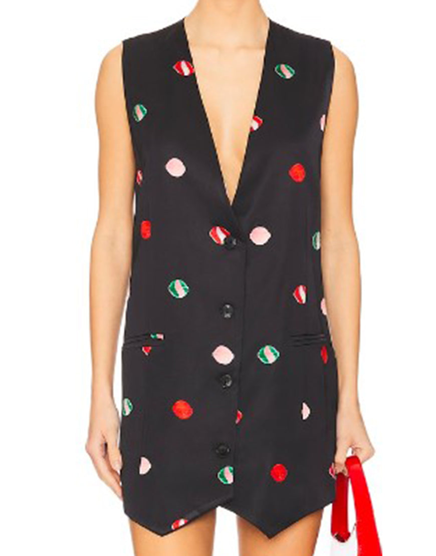 The Social 2025 Melissa Grelo Lollipop Print Vest Dress