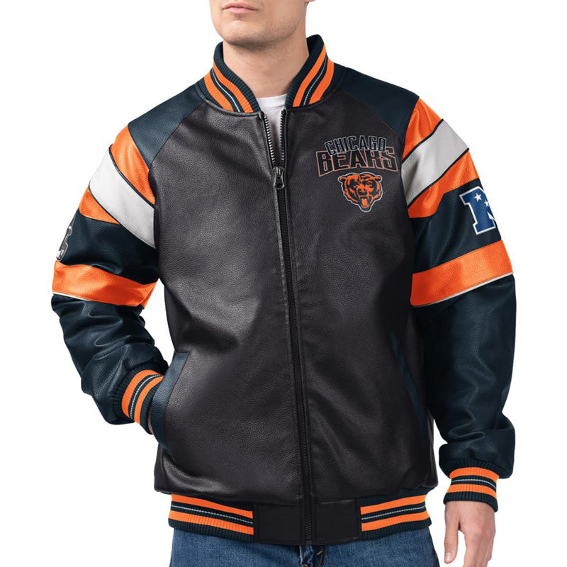 Chicago Bears G-III Faux Varsity Leather Jacket