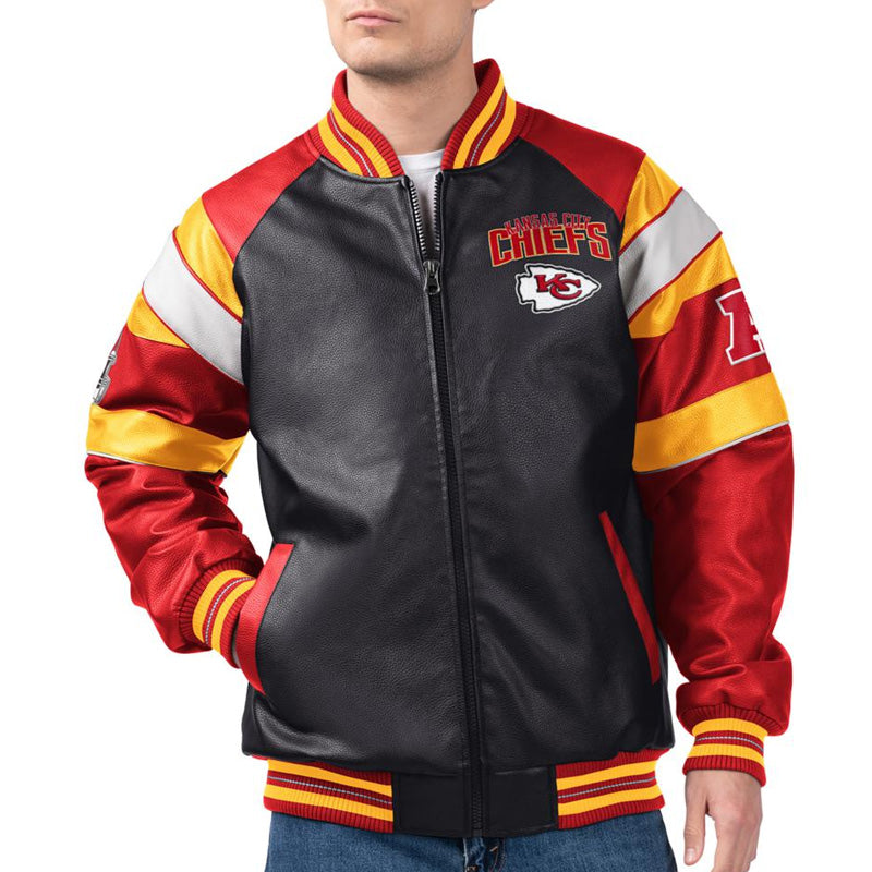 Kansas City Chiefs G-III Faux Varsity Leather Jacket