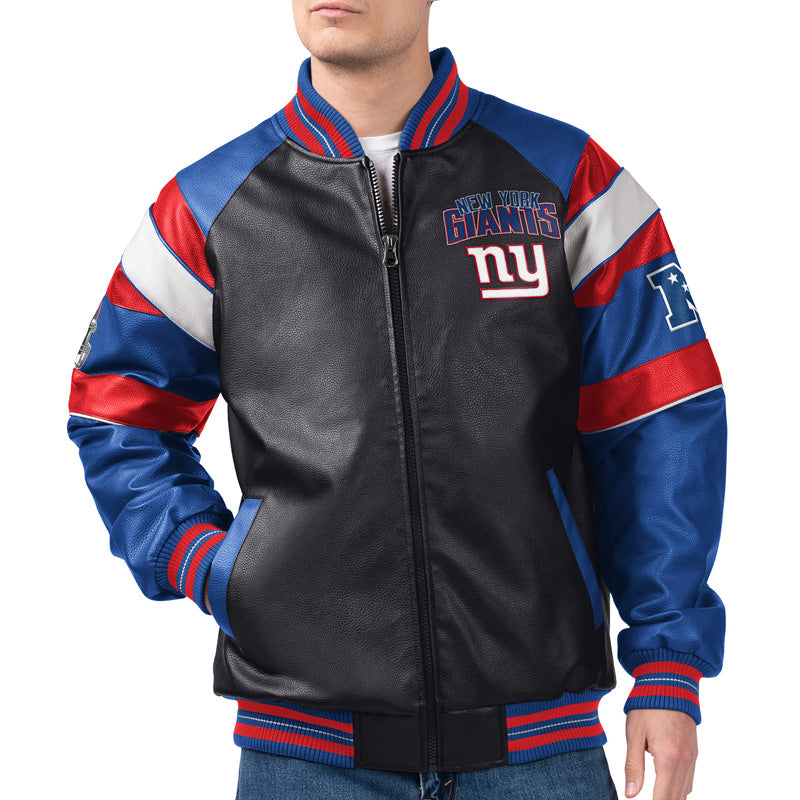 New York Giants G-III Faux Varsity Leather Jacket