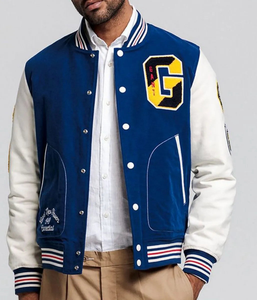 Gant The Gant Spring Blue Varsity Jacket