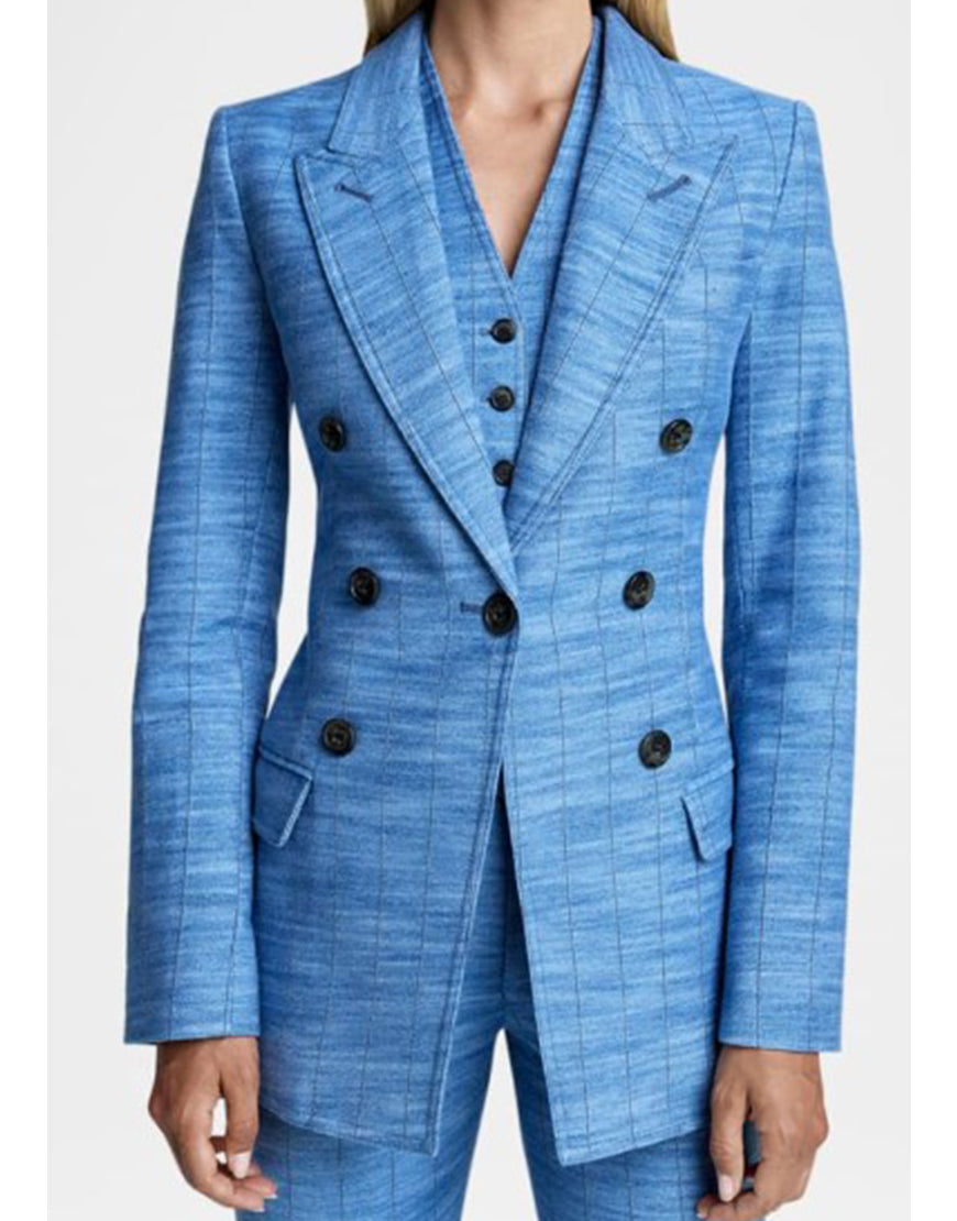 The Social 2025 Andrea Bain Blue Blazer