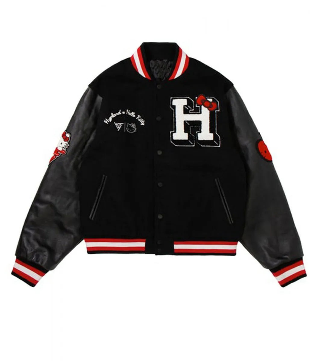 Hello Kitty Apples H Letterman Jacket