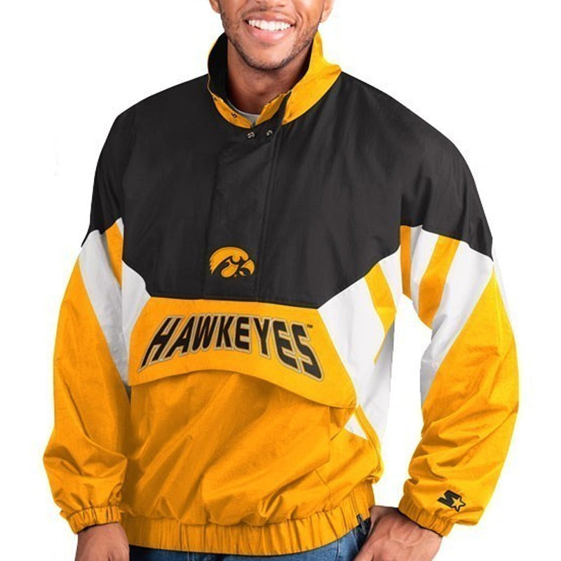 Iowa Hawkeyes Power Play Black and Gold Jacket