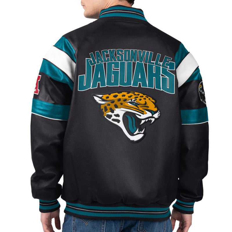 Jacksonville Jaguars G-III Faux Varsity Leather Jacket
