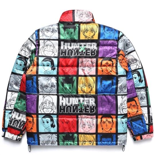 Hunter x Hunter multi printed puffer jacket